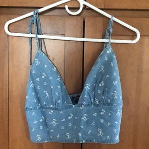 Forever 21 crop tank with adjustable tie straps